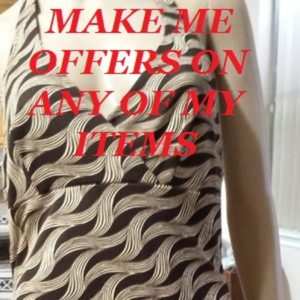 RAMPAGE brown & beige halter style dress, Large